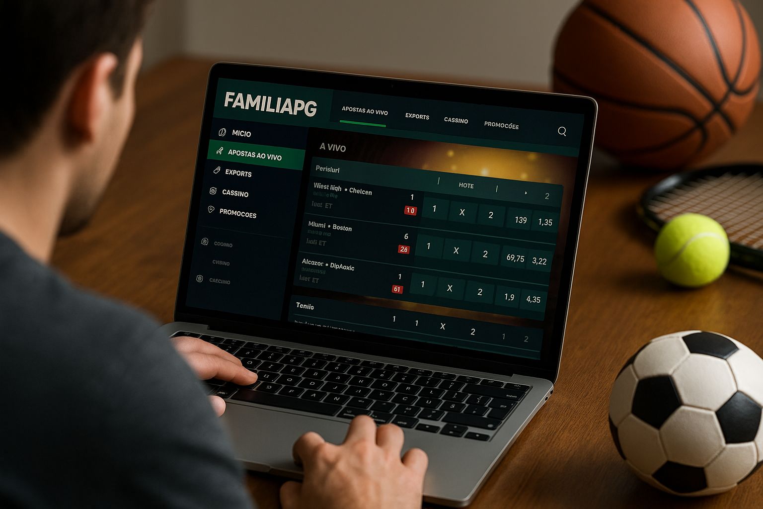 Apostas esportivas no cassino online FAMILIAPG